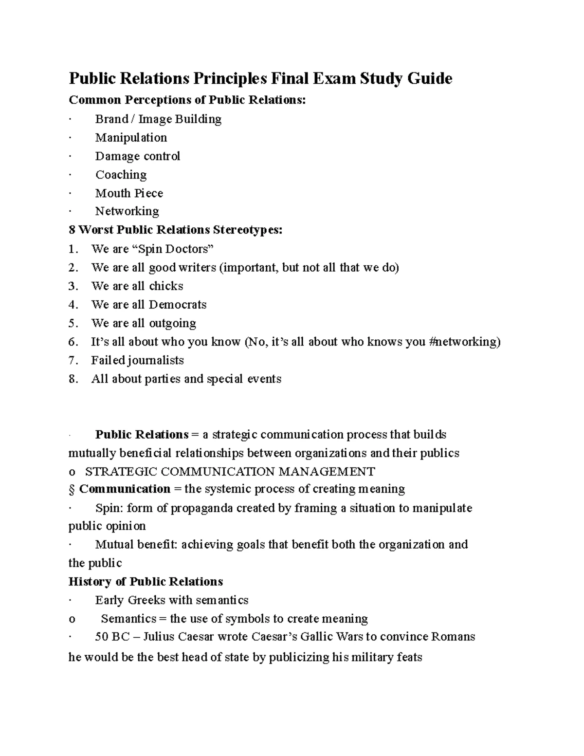Introduction to Public Relations - LECTURE INTRODUCTION TO PUBLIC ...