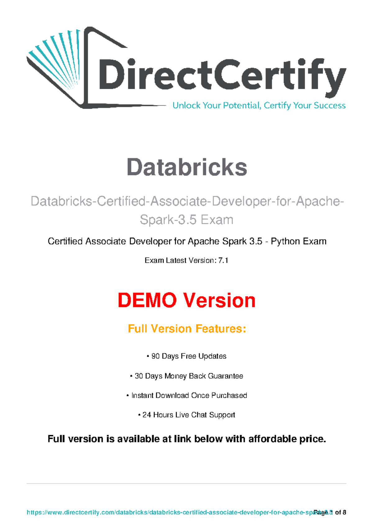 Databricks Certified Associate Developer for Apache Spark 3.5 Exam ...