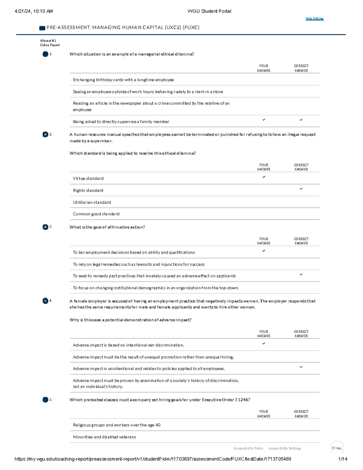 C202-PA - Pre assessment - Help Articles PRE-ASSESSMENT: MANAGING HUMAN ...