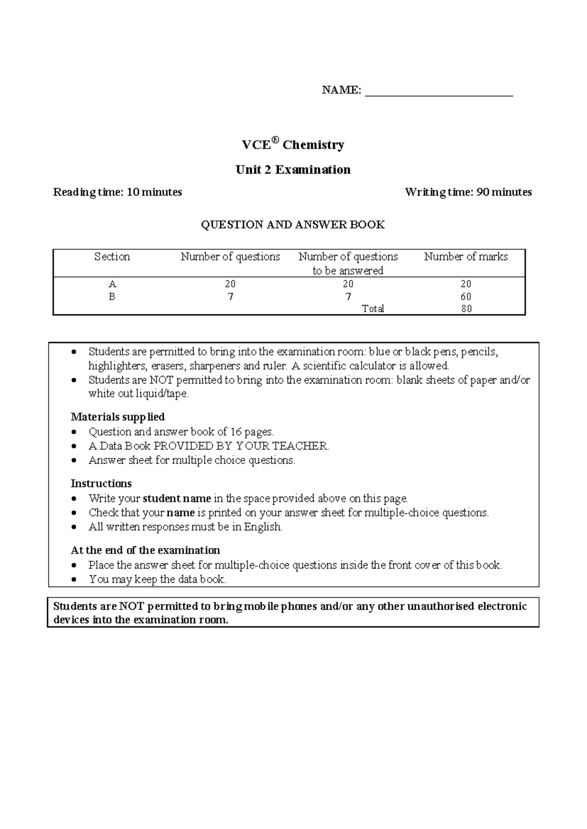 Unit 2 2023 Practice Exam + Solutions - NAME ...