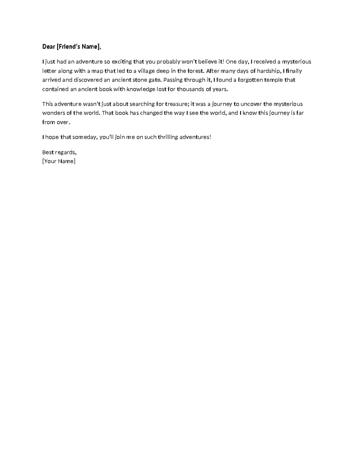Writting email sample - asdasdasdasdas - Dear [Friend’s Name], I just ...