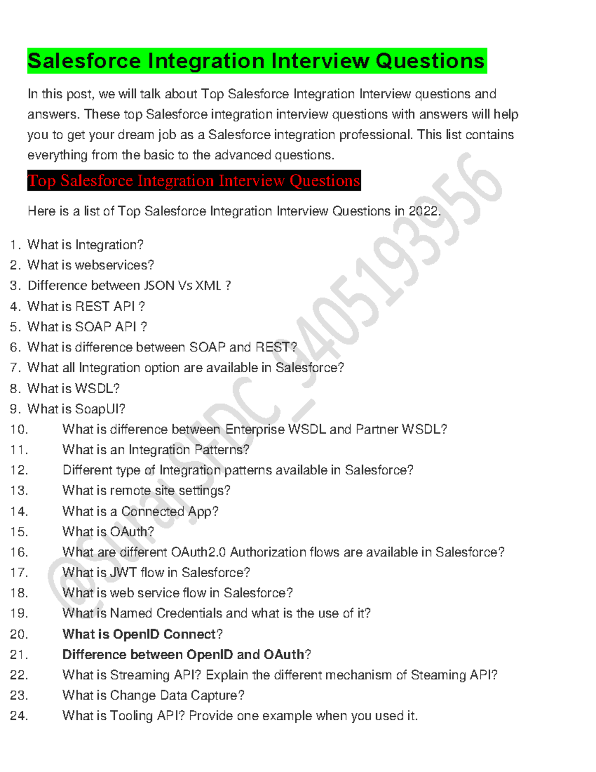 Salesforce Integration Interview Questions - These top Salesforce ...
