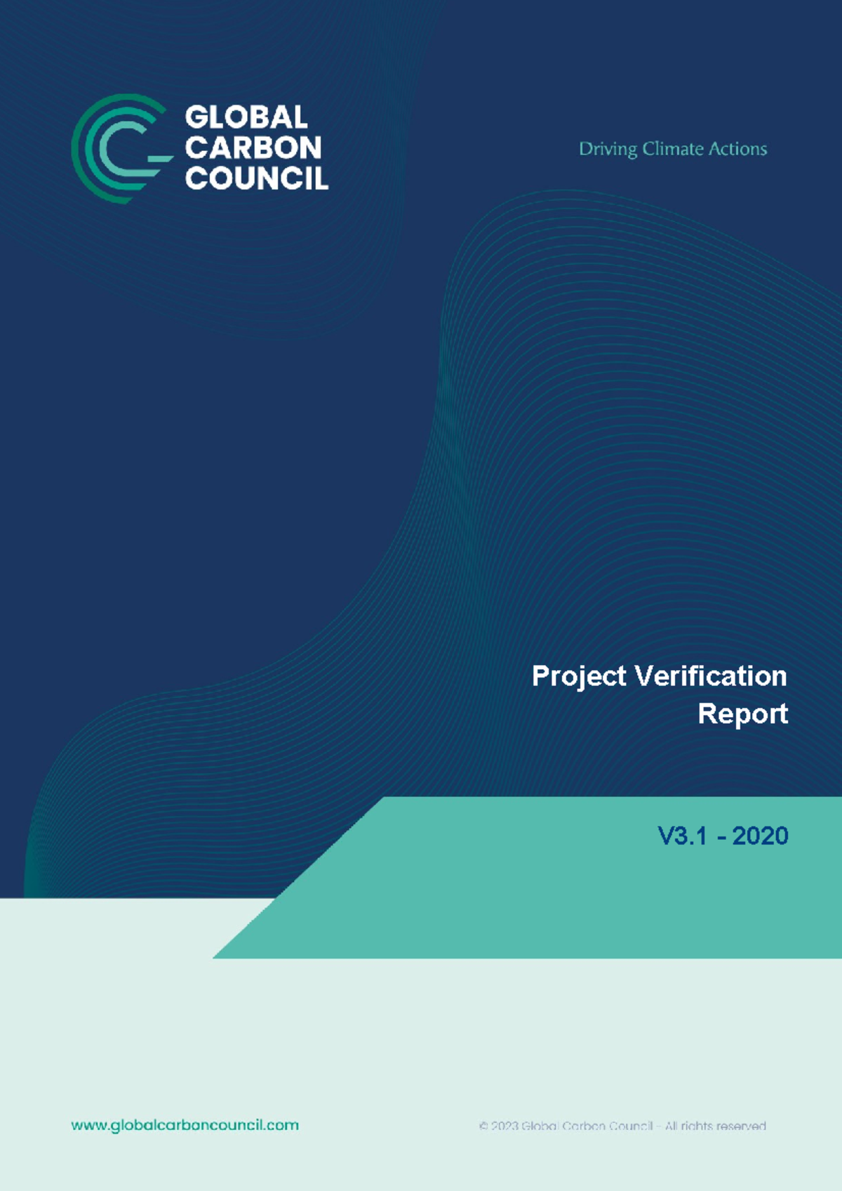 Project Verification Report v3 - Project Verification Report V3 - 2020 ...