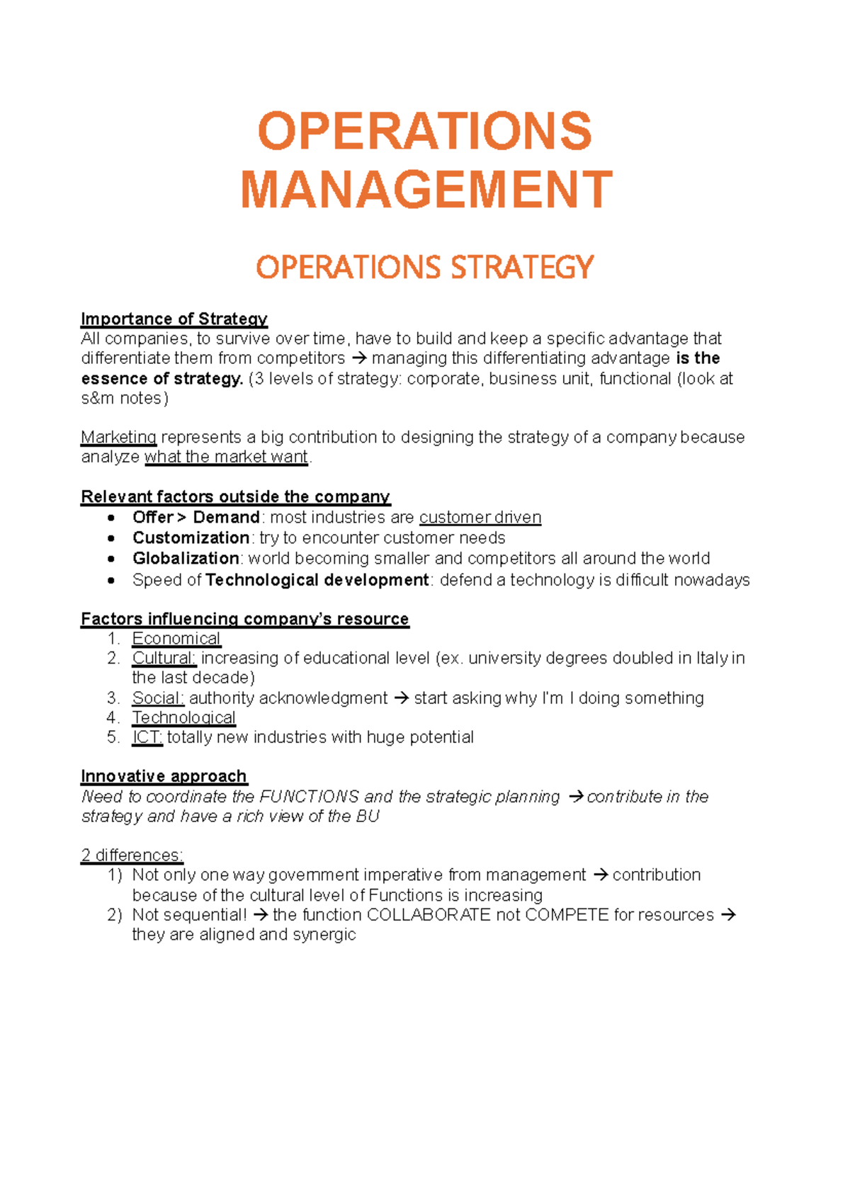 Operations Management: Strategies for Competitive Advantage in Business ...