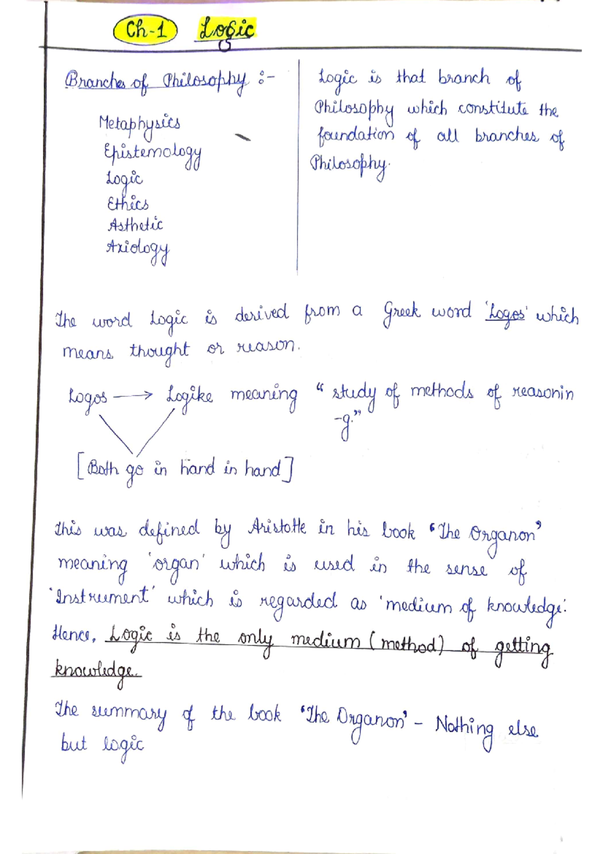 Philosophy Paper 2: Logic Study Guide for 2nd Year Students - Document Preview