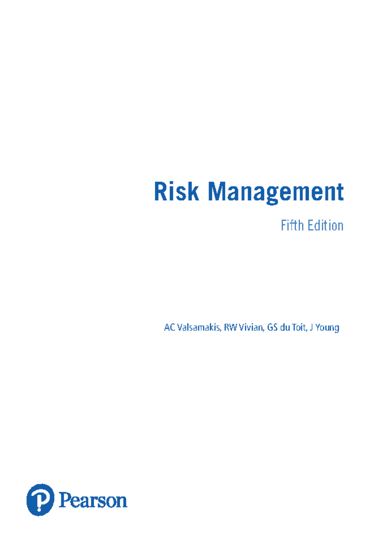 Risk Management Principles and Practices - ENRM 5th Edition - Studocu