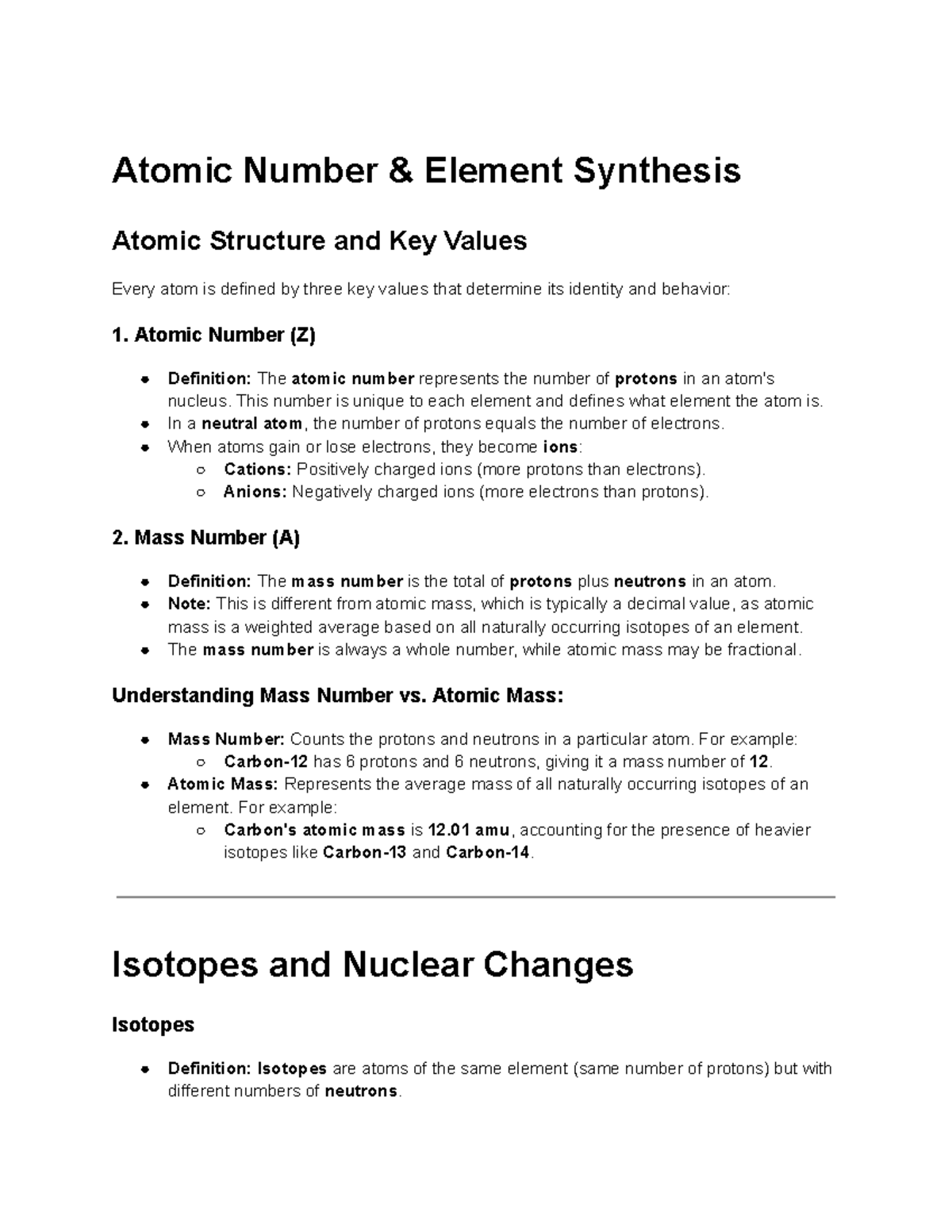 Physical Science ETA: Atomic Structure and Radiation Effects Study ...