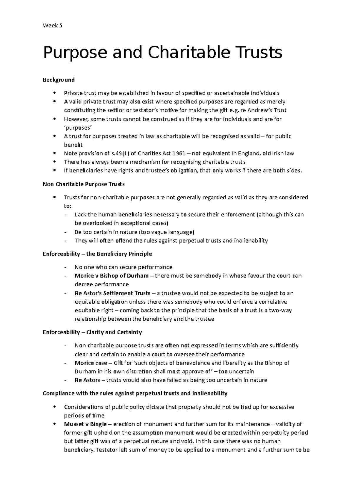 Charitable Trusts: Purpose, Validity & Non-Charitable Trusts Analysis ...