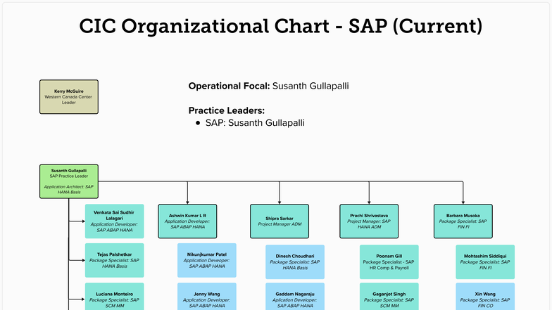 CIC SAP Organizational Chart 2025 - Current Structure Overview - Studocu