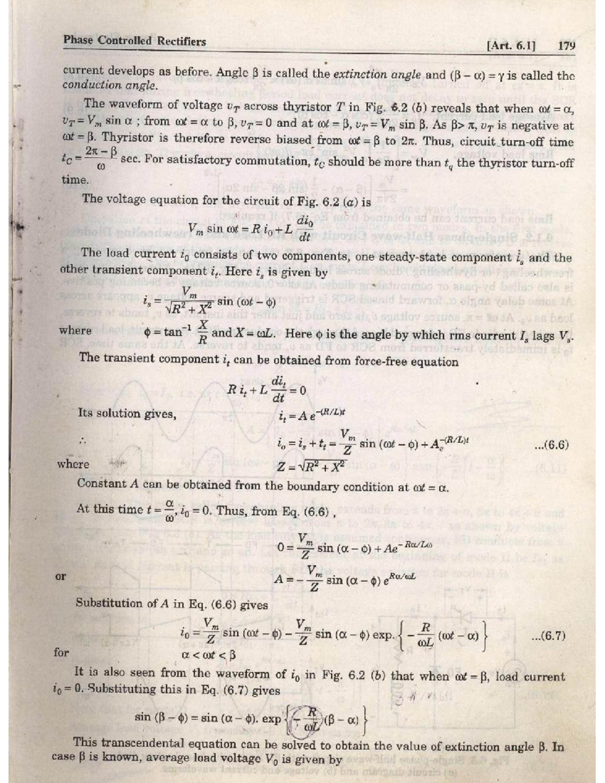 6 - lecture notes - Phase Controlled Rectifiers 179 current develops as ...