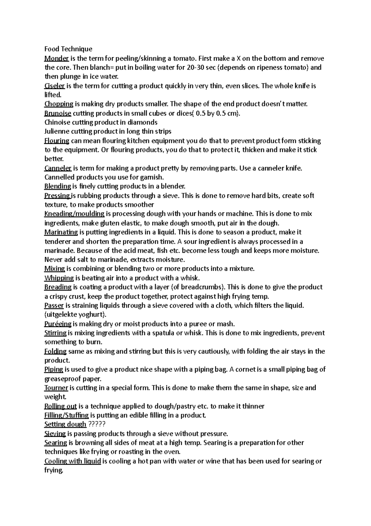 Summary of Food Techniques KOKE: Essential Culinary Skills Explained ...