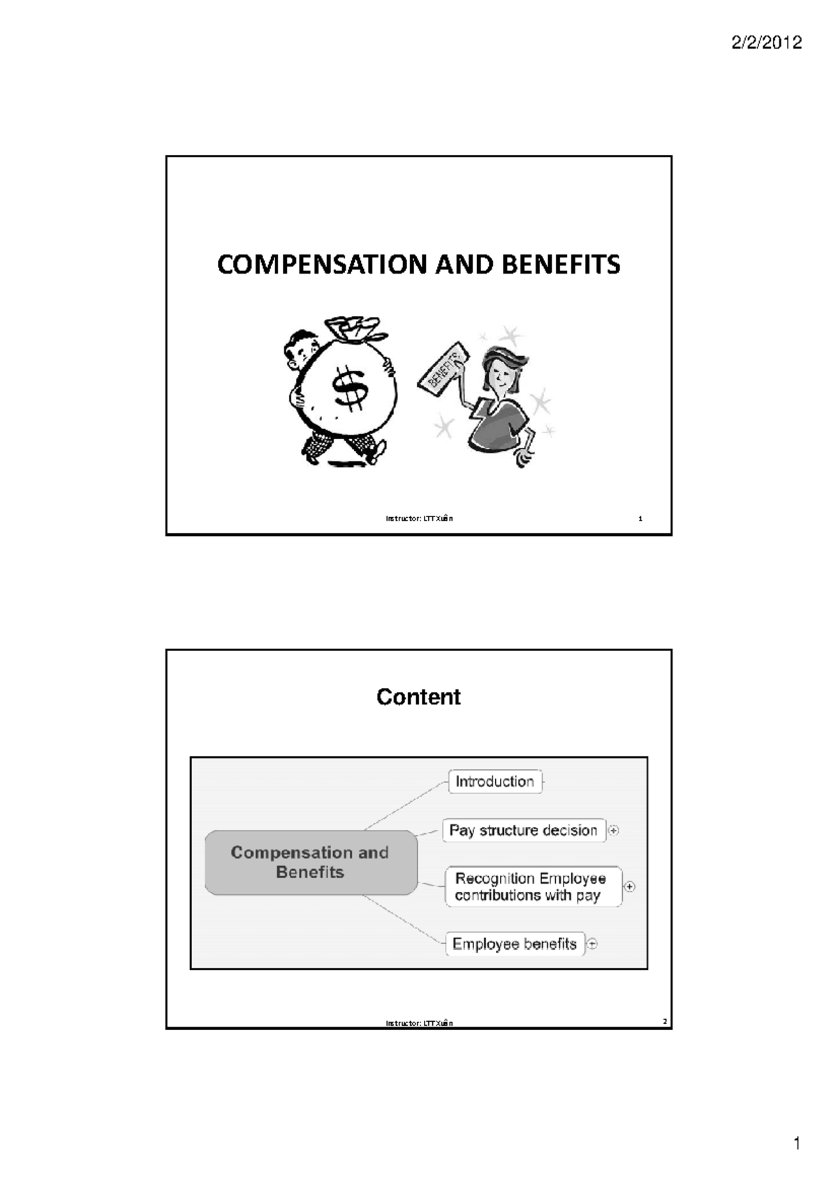 COMP 101: Final Exam Notes on Compensation and Benefits - Studocu