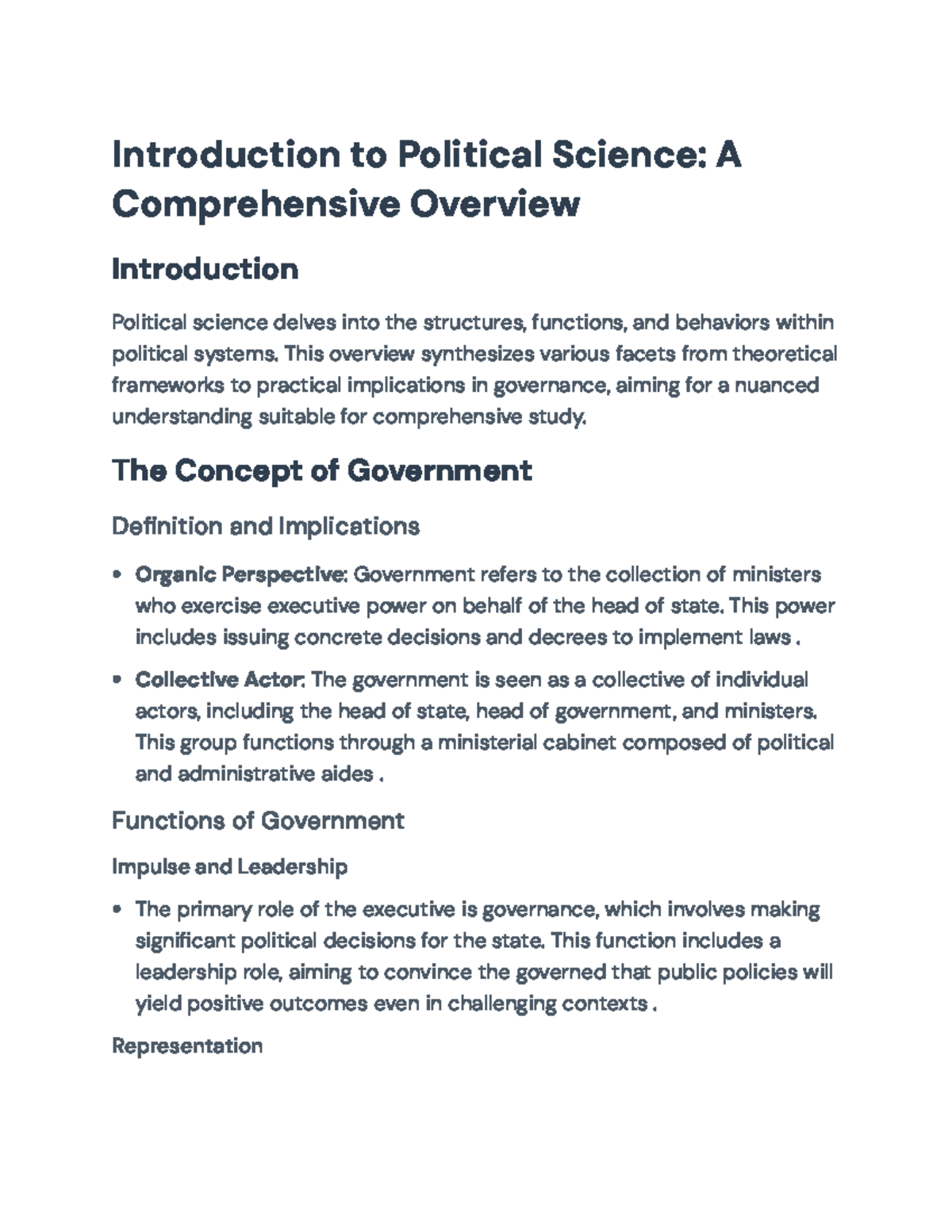 Political Science Overview: Structures, Functions & Systems Analysis ...