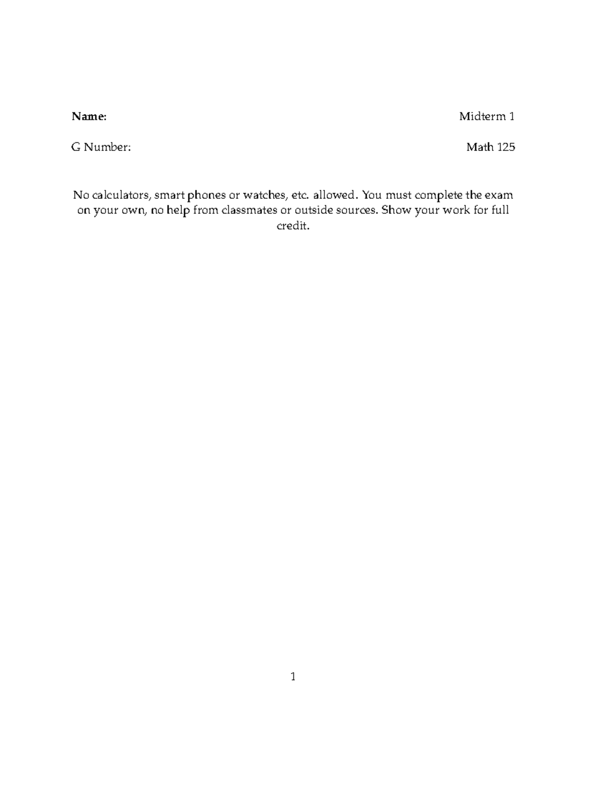 Math 125 Midterm 1 Exam: Logic & Induction Problems - Studocu