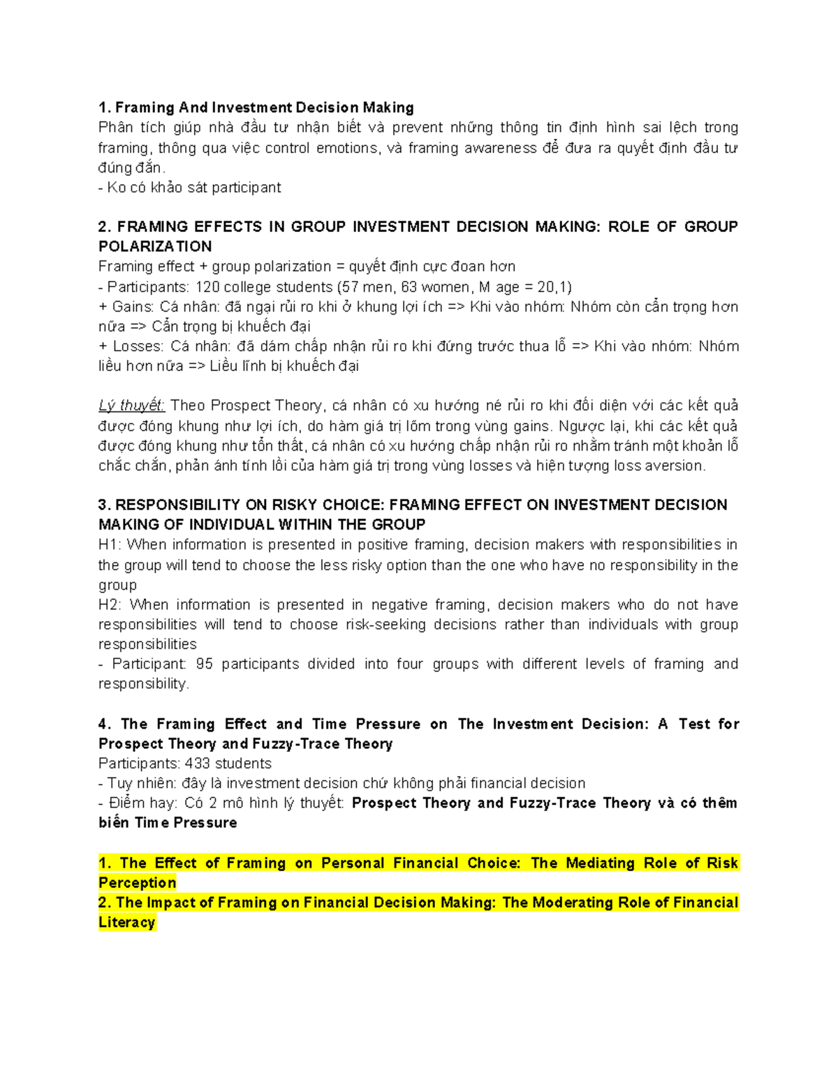 NCKH - Framing Effects in Investment Decision Making: Insights and ...
