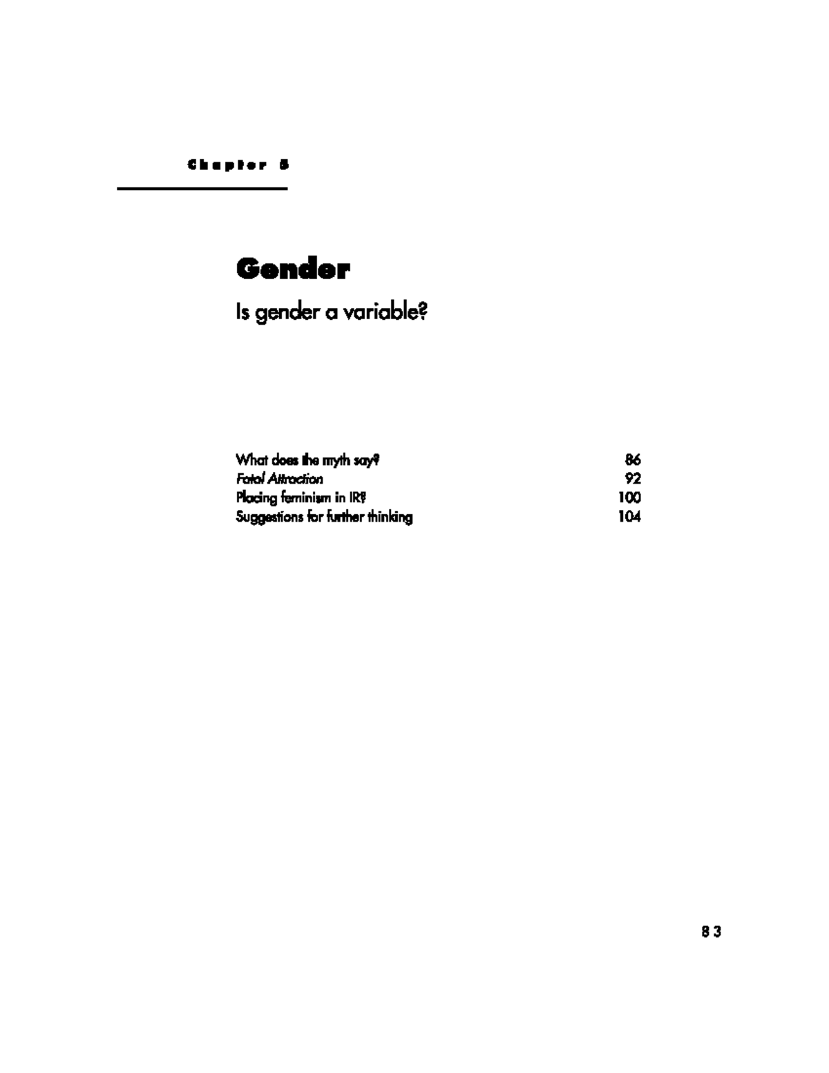 Chapter 5: Gender and International Relations - Feminism's Role in IR ...