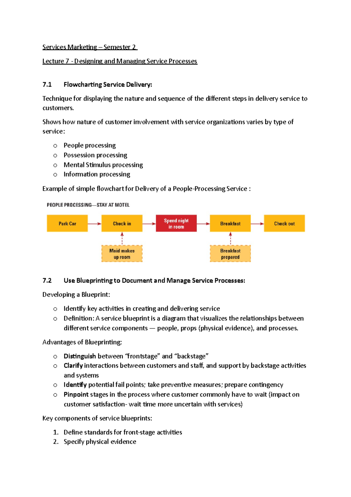 Lecture 7: Managing Service Processes & Customer Involvement in ...