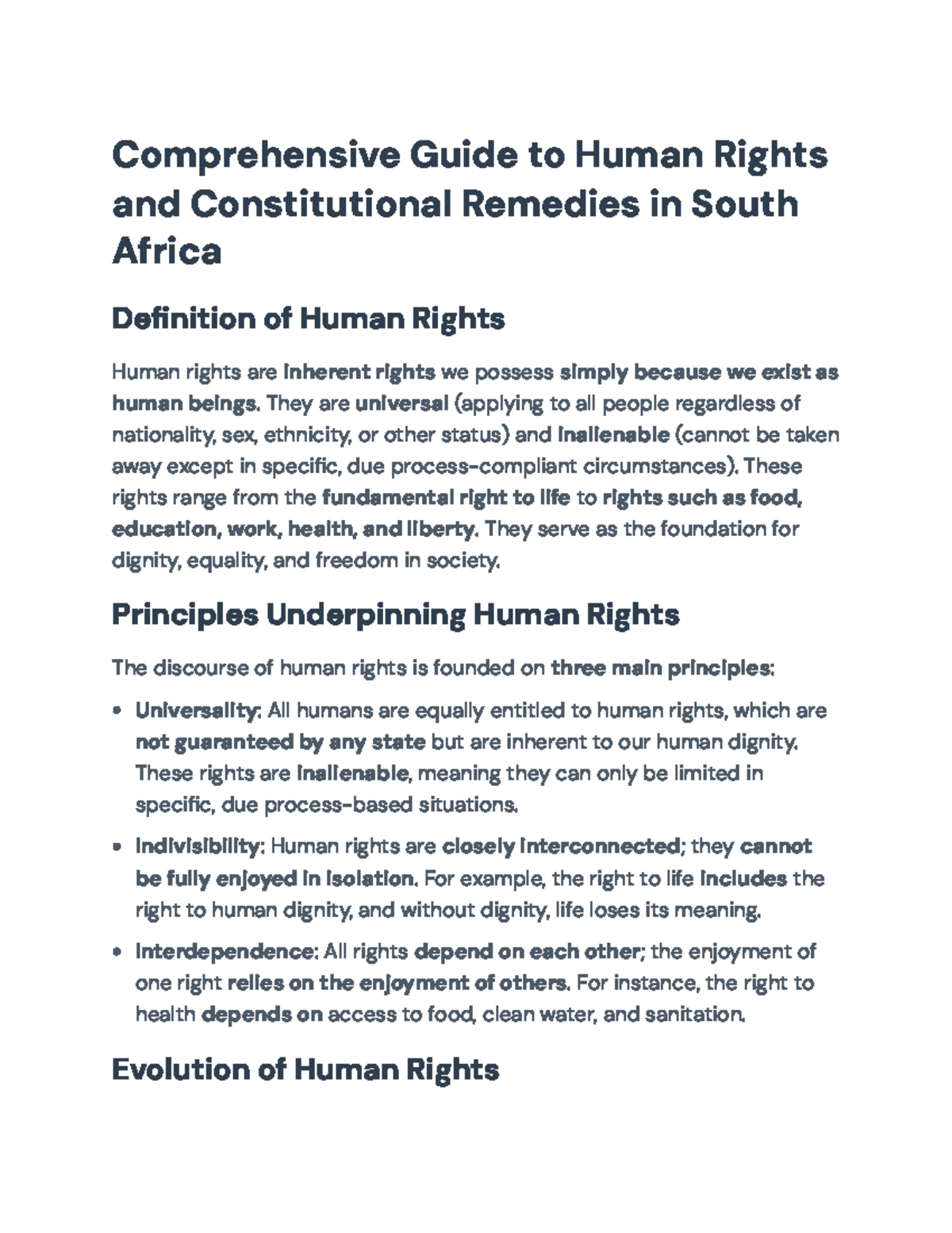 Comprehensive Guide to Human Rights & Constitutional Remedies in SA ...