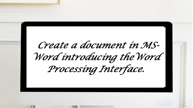 MS 2 2024: Intro to Word Processing Interface in MS Word - Studocu