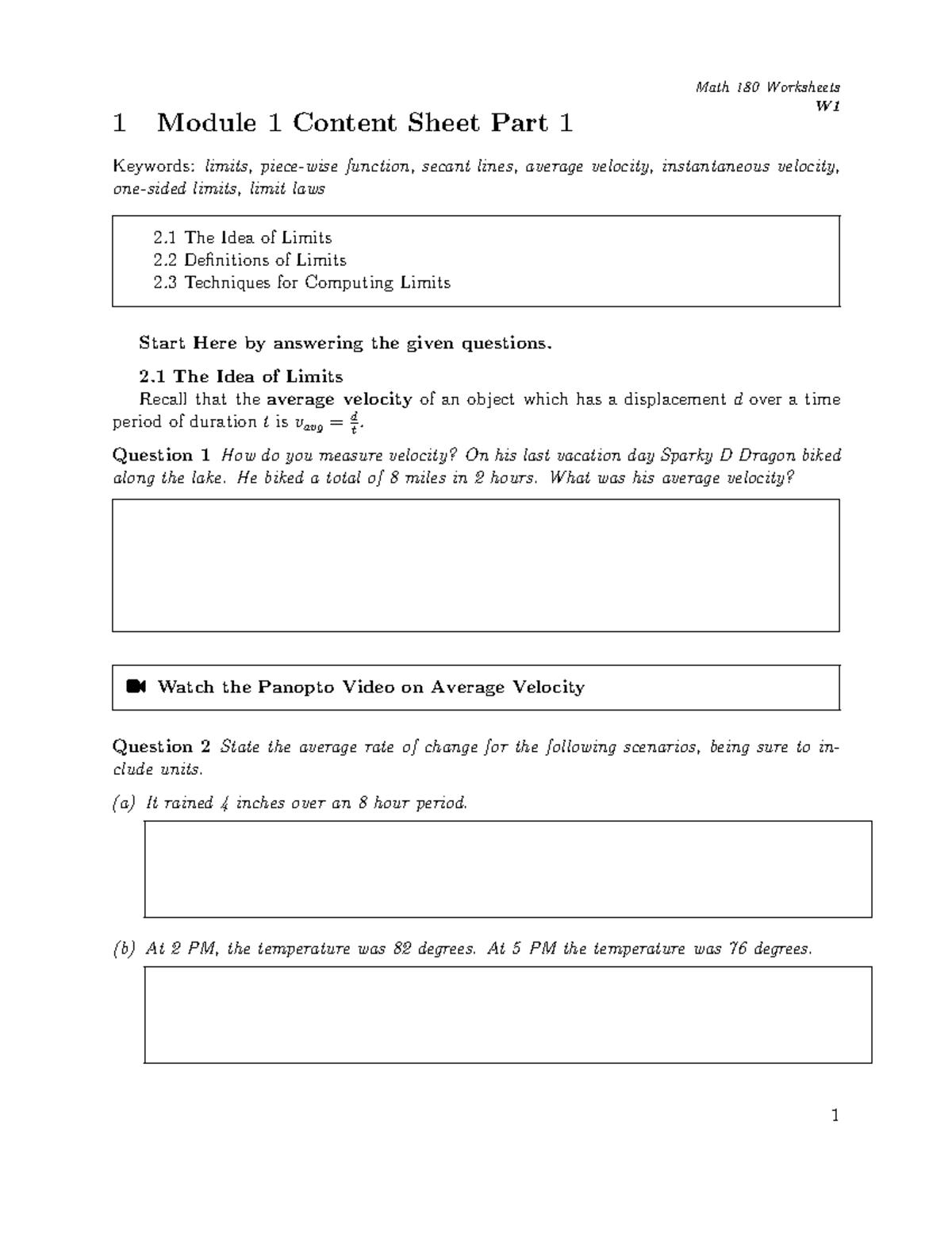 Module 1: Introduction and Overview - Part I - Studocu