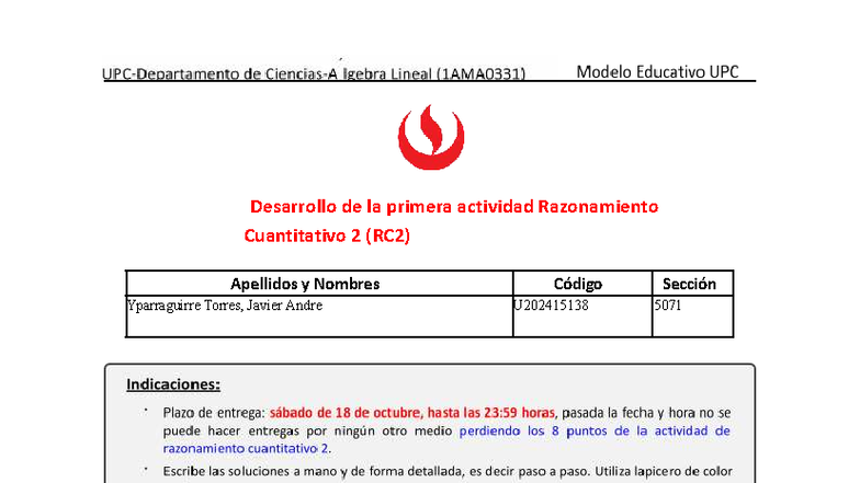 Actividad de Razonamiento Cuantitativo 2 (RC2) - Guía de Resolución ...