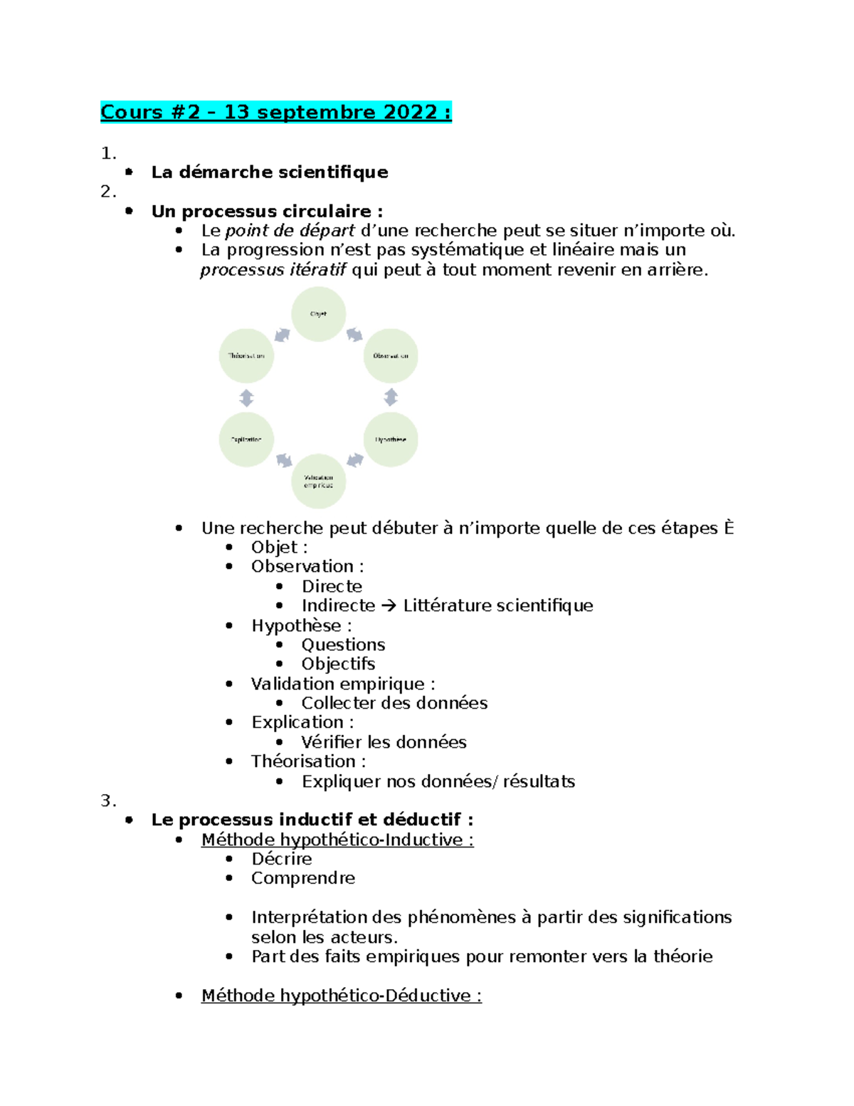 Notes de cours - Partie 1 - Méthodologie scientifique - CRI1200 - Studocu