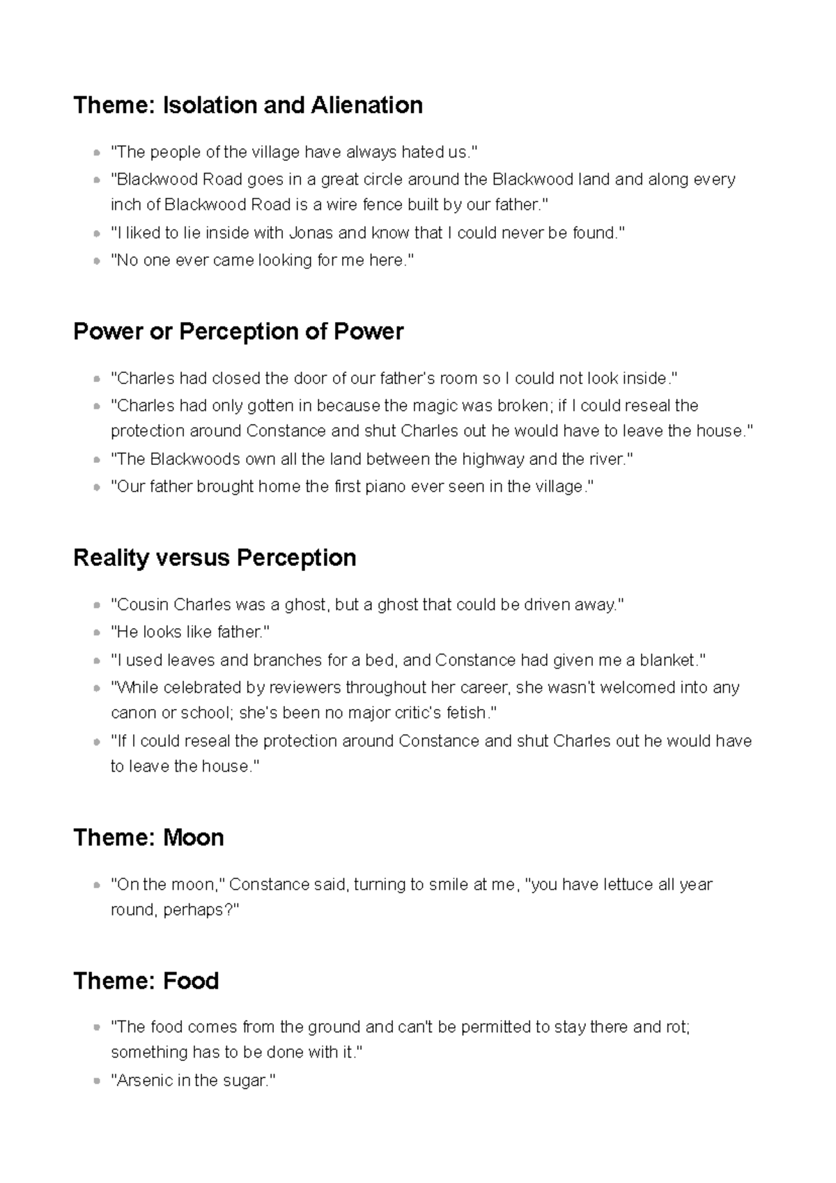 Quotes - Theme: Isolation and Alienation Power or Perception of Power ...