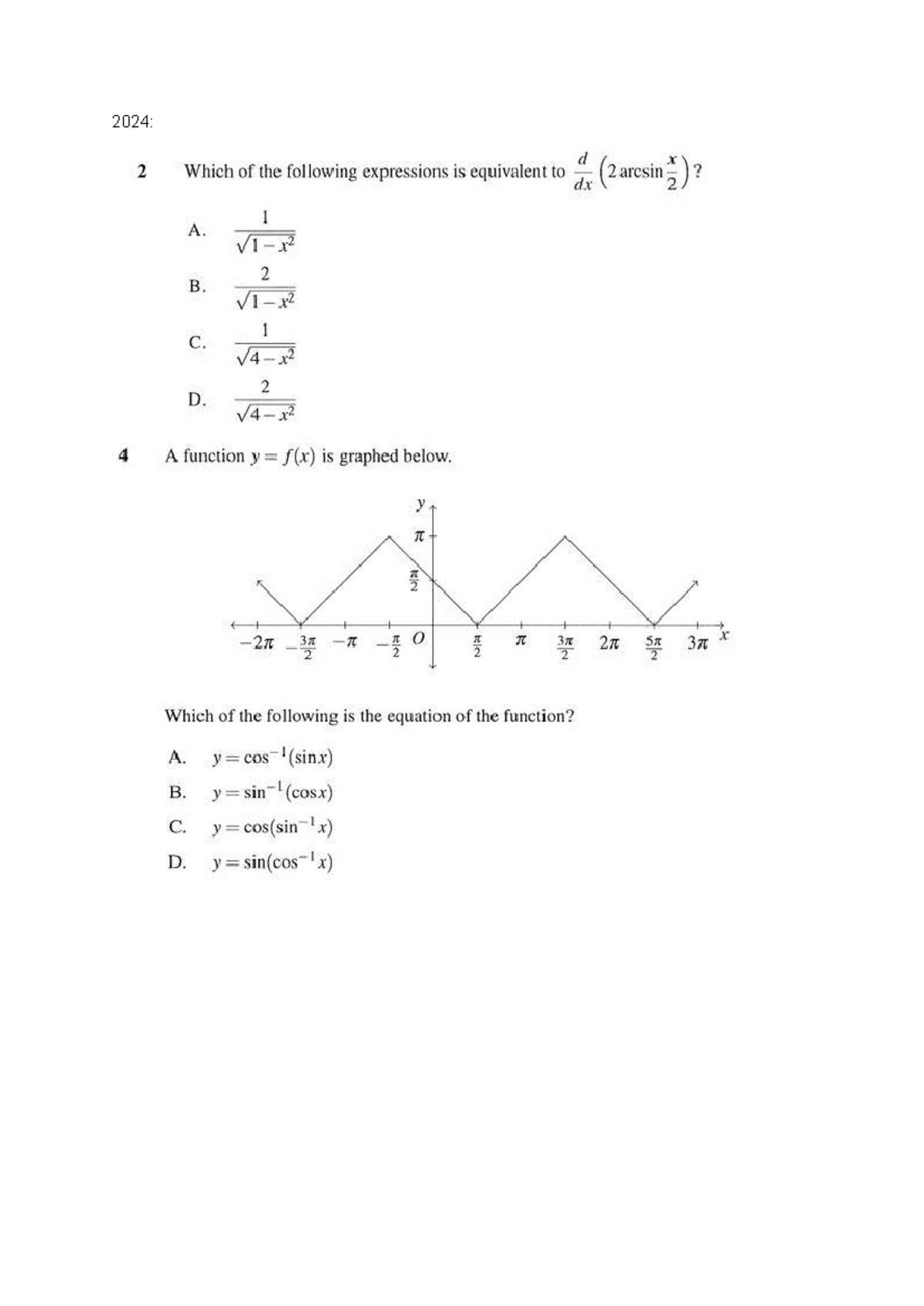 Math 2024: Final Exam Review and Practice Questions - Studocu