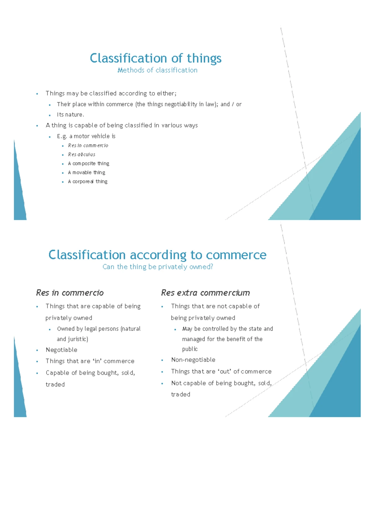 Property law definitions - DEFFINITIONS LAW OF THINGS : A branch of ...
