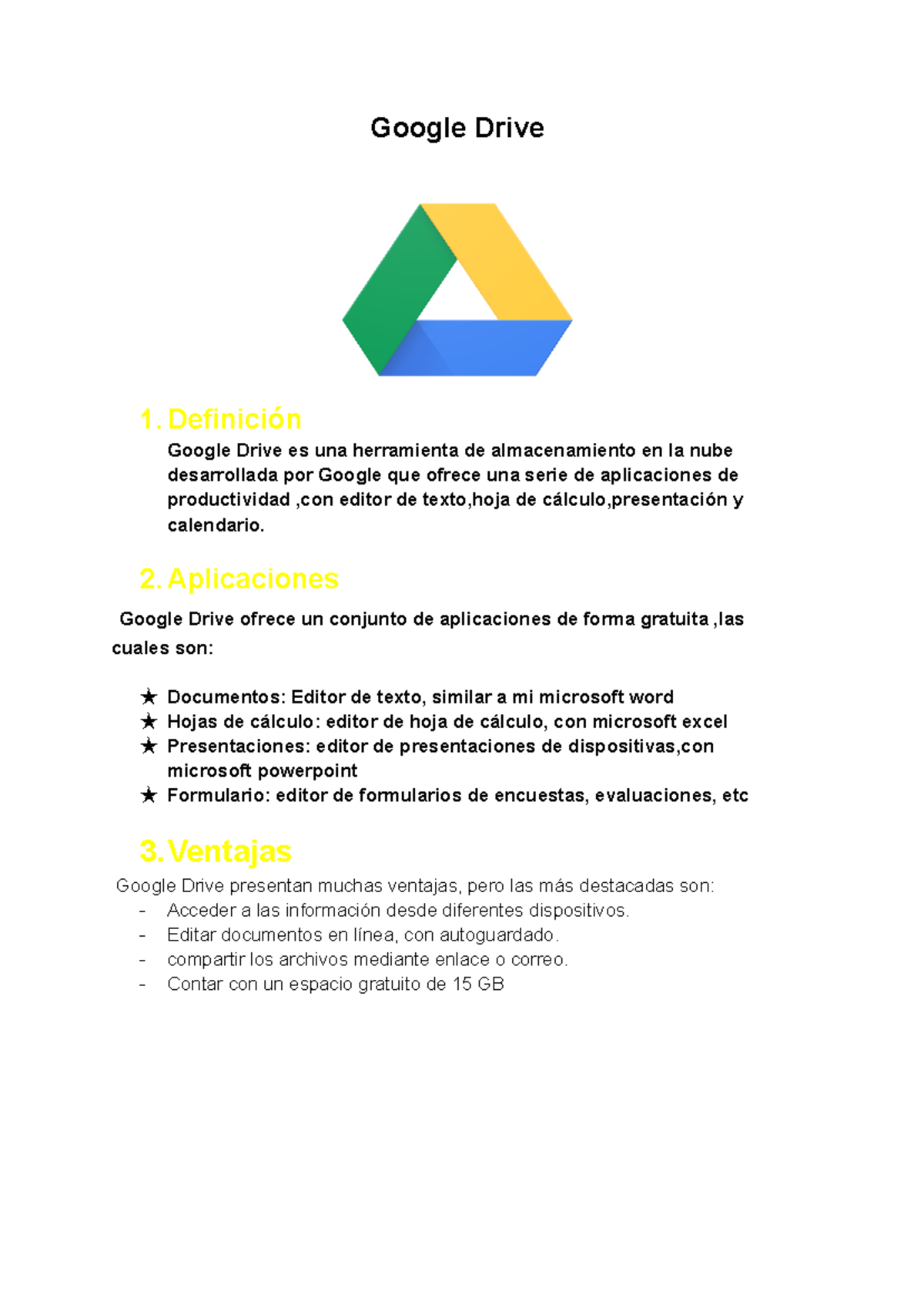 Google drive - .diver - Google Drive 1. Definición Google Drive es una ...