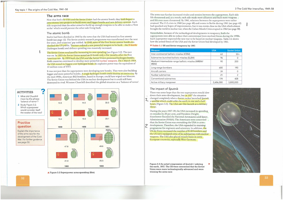 3. Hodder pages 32-39 - Key topic 1 The origins of the Cold War, 1941 ...