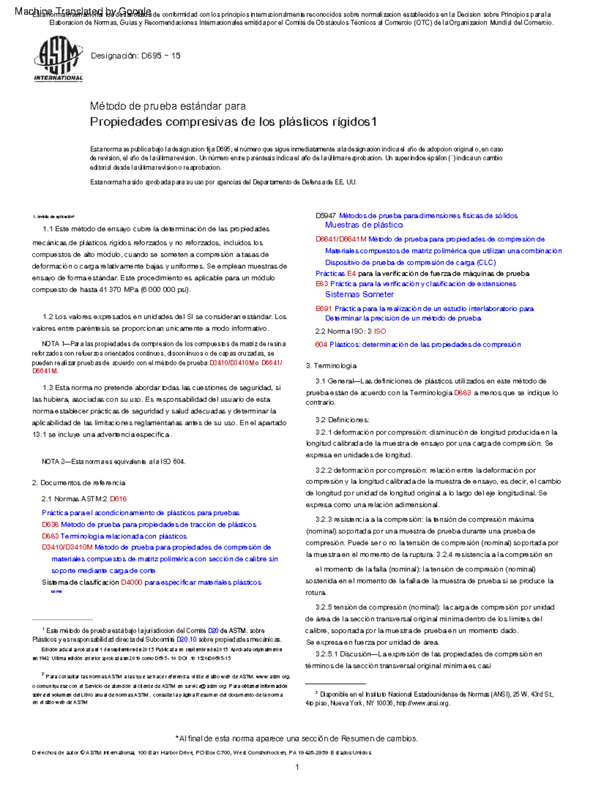 ASTM D695 Compressive Properties OF Rigid Plastics - NOTA 2 —Esta norma ...