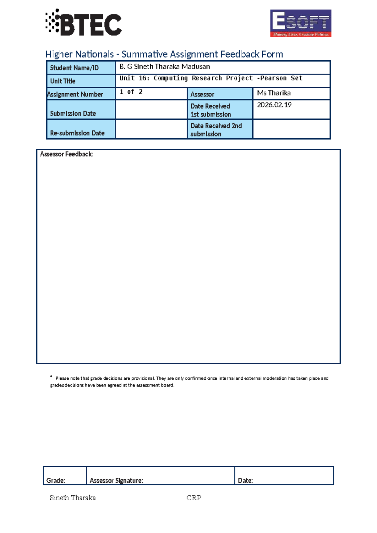 Esoft Unit 16: CRP Cyber Security Proposal and Guidelines - Studocu