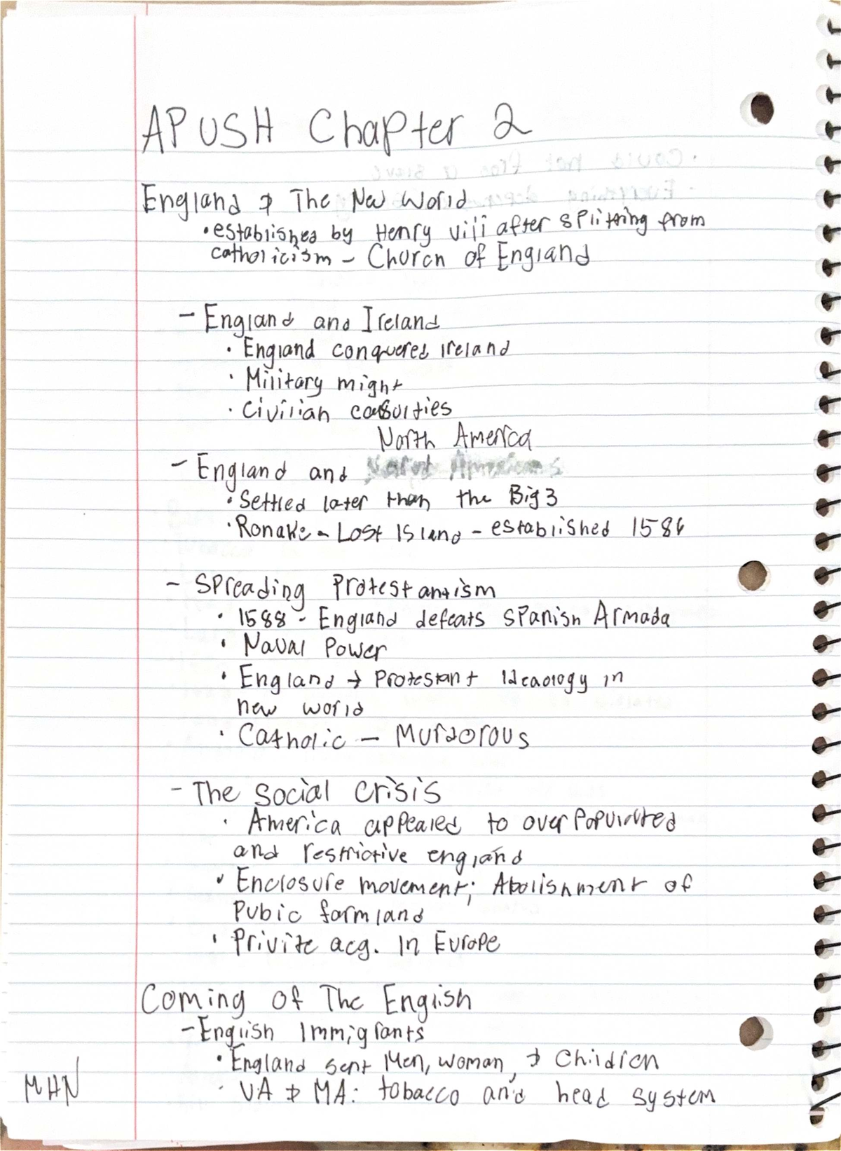 APUSH Chapter 2: Give Me Liberty - England's Impact on the New World ...