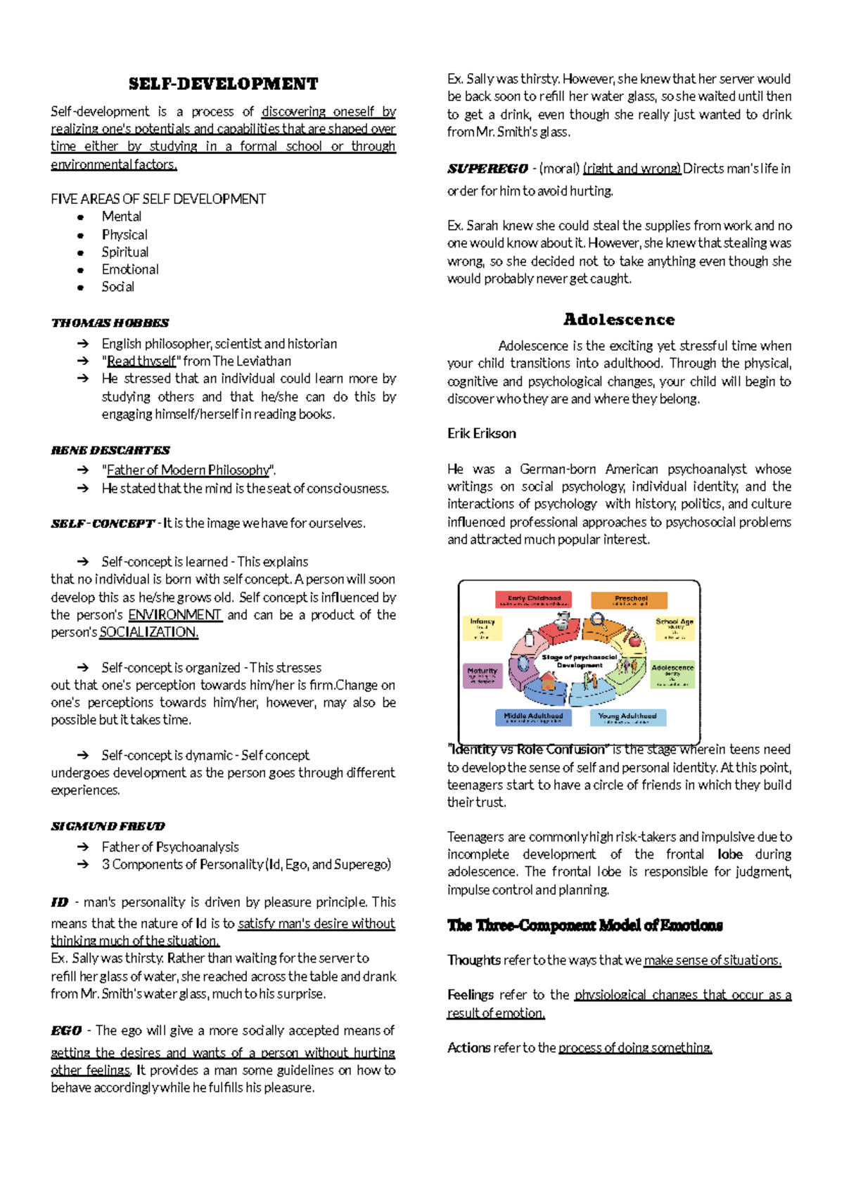 1ST QUARTER - PERSONAL DEVELOPMENT REVIEWER - SELF-DEVELOPMENT Self ...