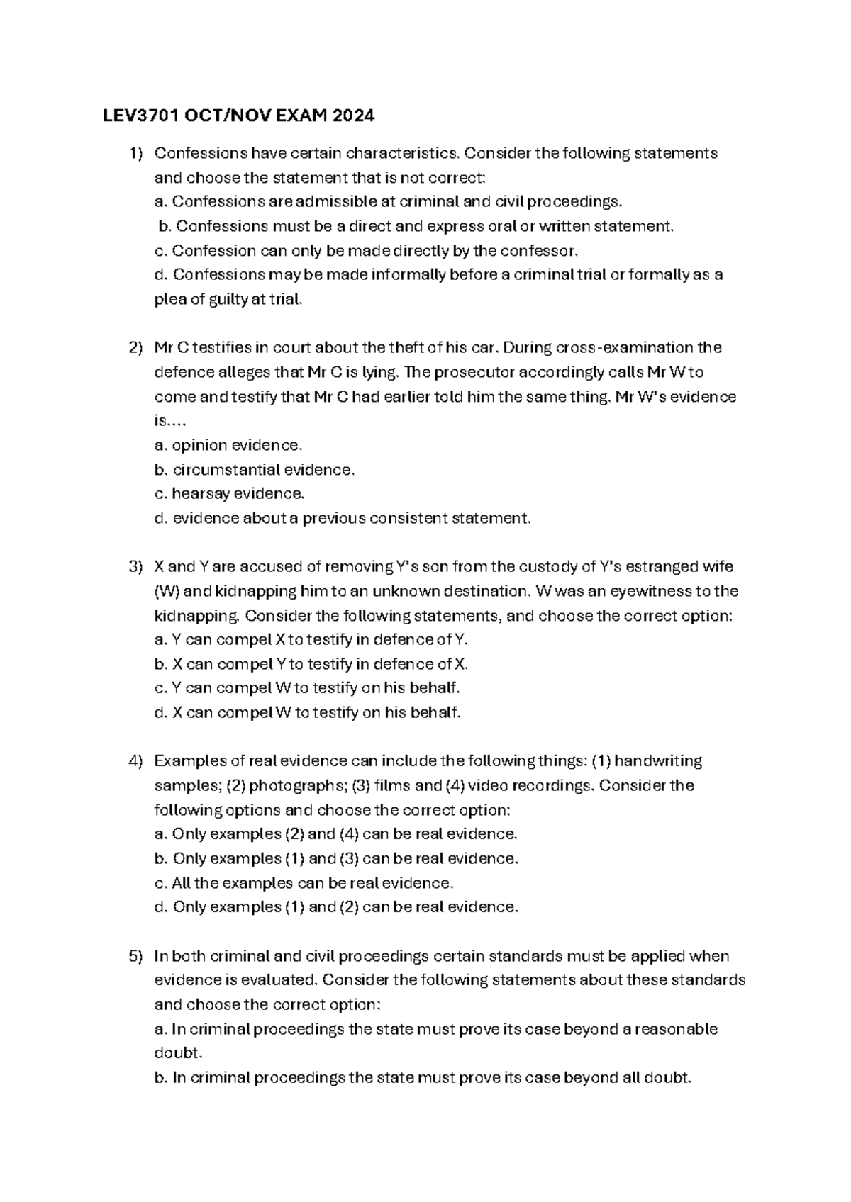 LEV3701 Oct/Nov 2024 Exam Study Guide: Key Concepts & Questions - Studocu