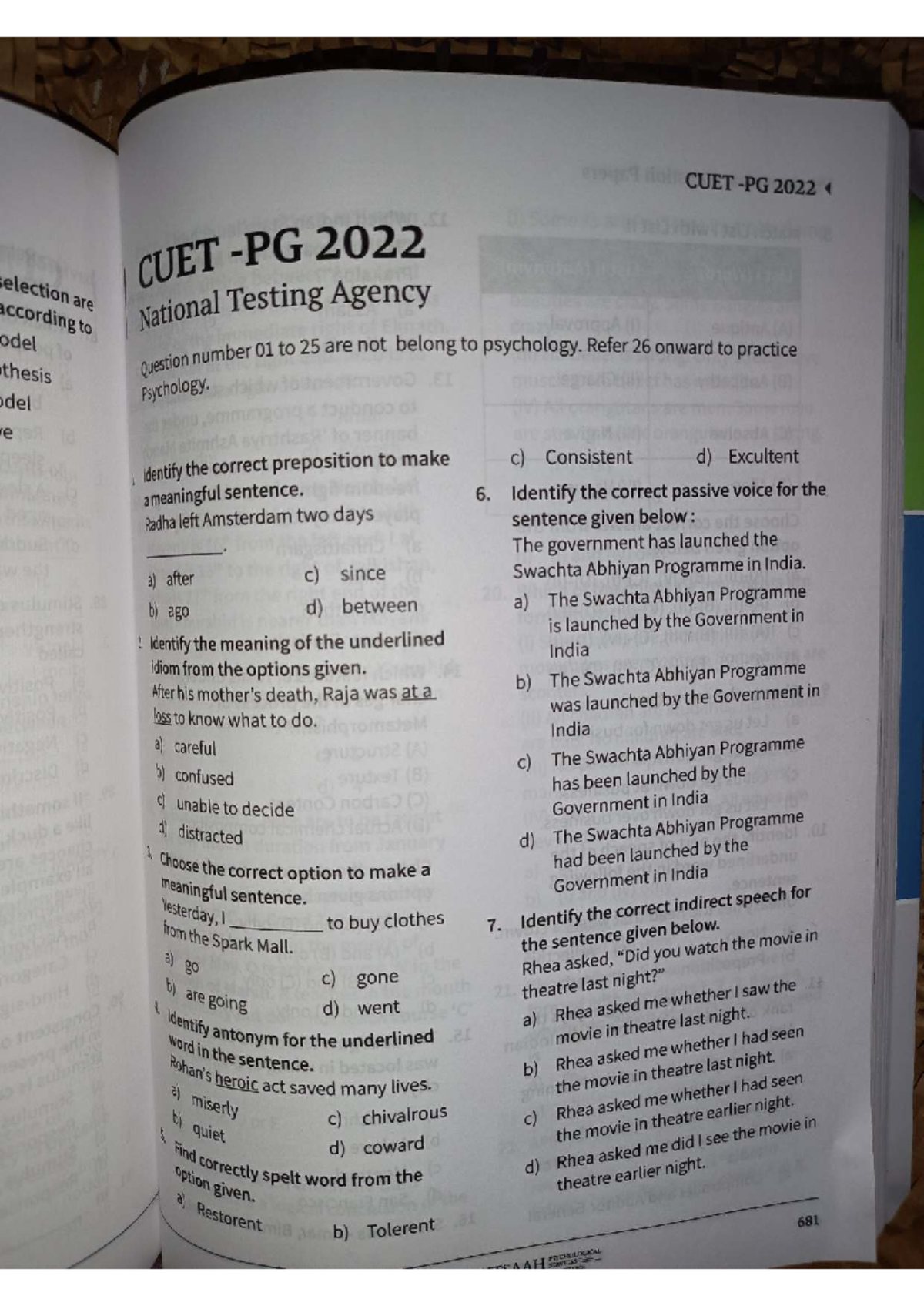 CUET 2022 & 2023 Preparation Guide for Psychology Exam - Studocu