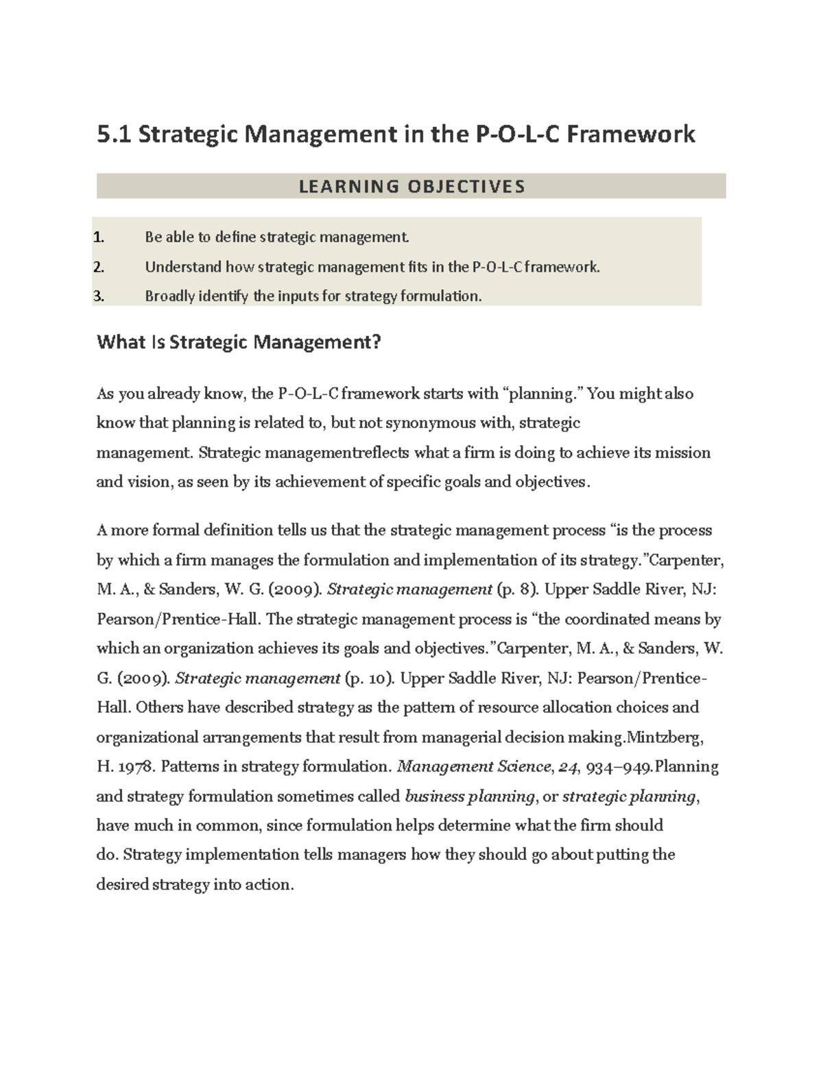 Strategic Management Principles Overview: Key Concepts & Framework - Studocu
