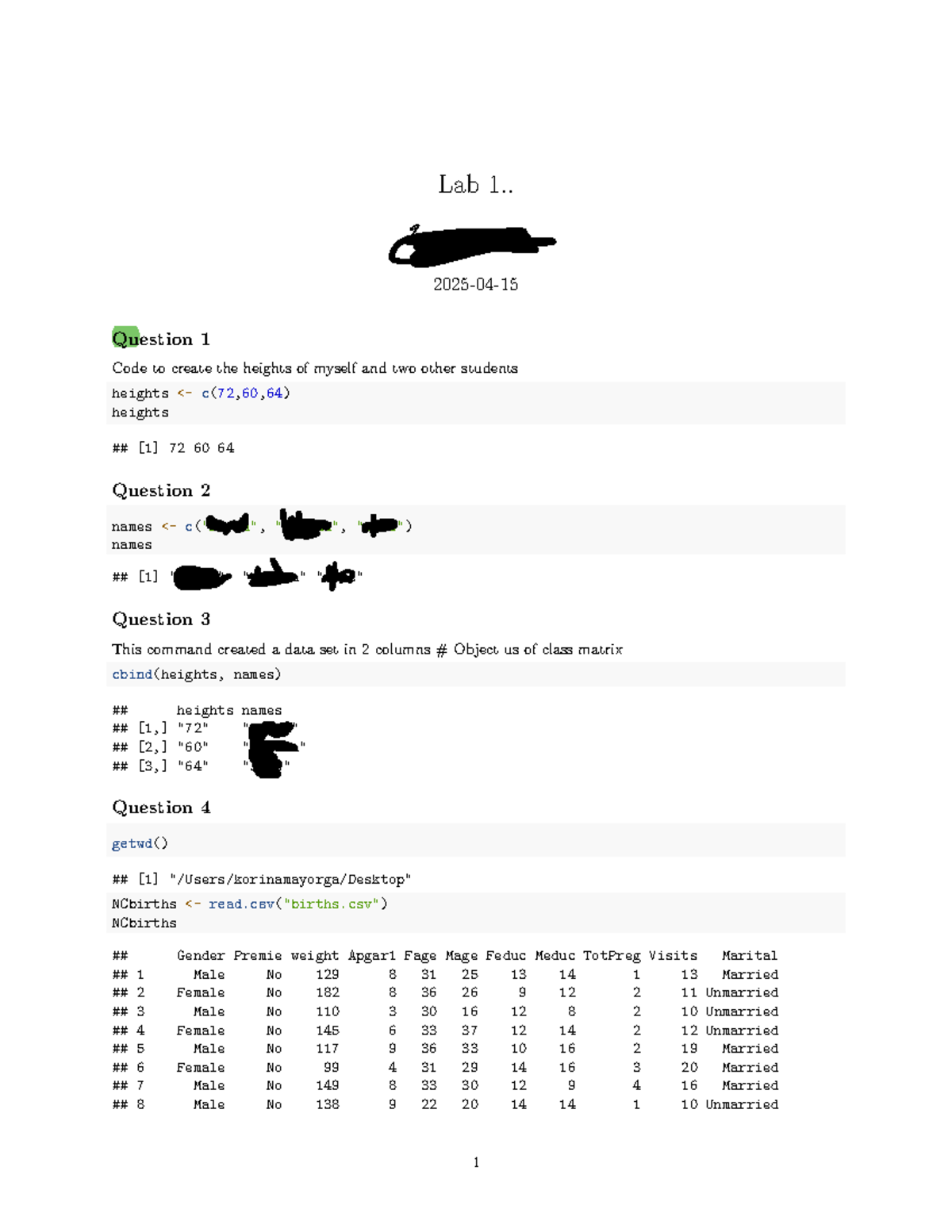 Lab 1: Data Analysis and Visualization Techniques in R - Studocu