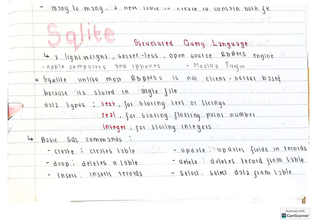 SQL - Startup Notes for Course ML T20 A - Studocu