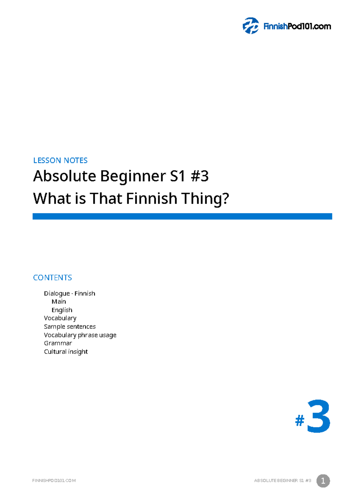 AB S1L3 072213 finpod 101 - LESSON NOTES Absolute Beginner S1 What is ...