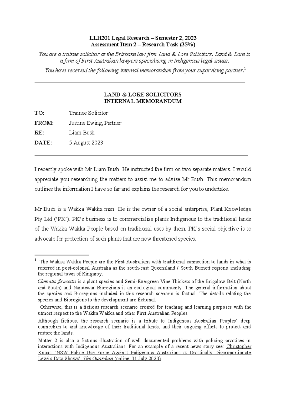 2023 Sem 2 - Assessment Item 2 - Research Task Instructions - LLH201 ...