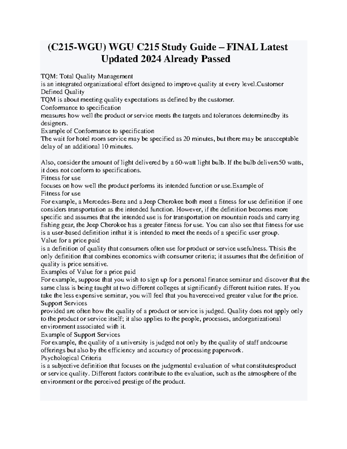 (C215-WGU) WGU C215 Study Guide - TQM Principles & Practices for 2024 ...