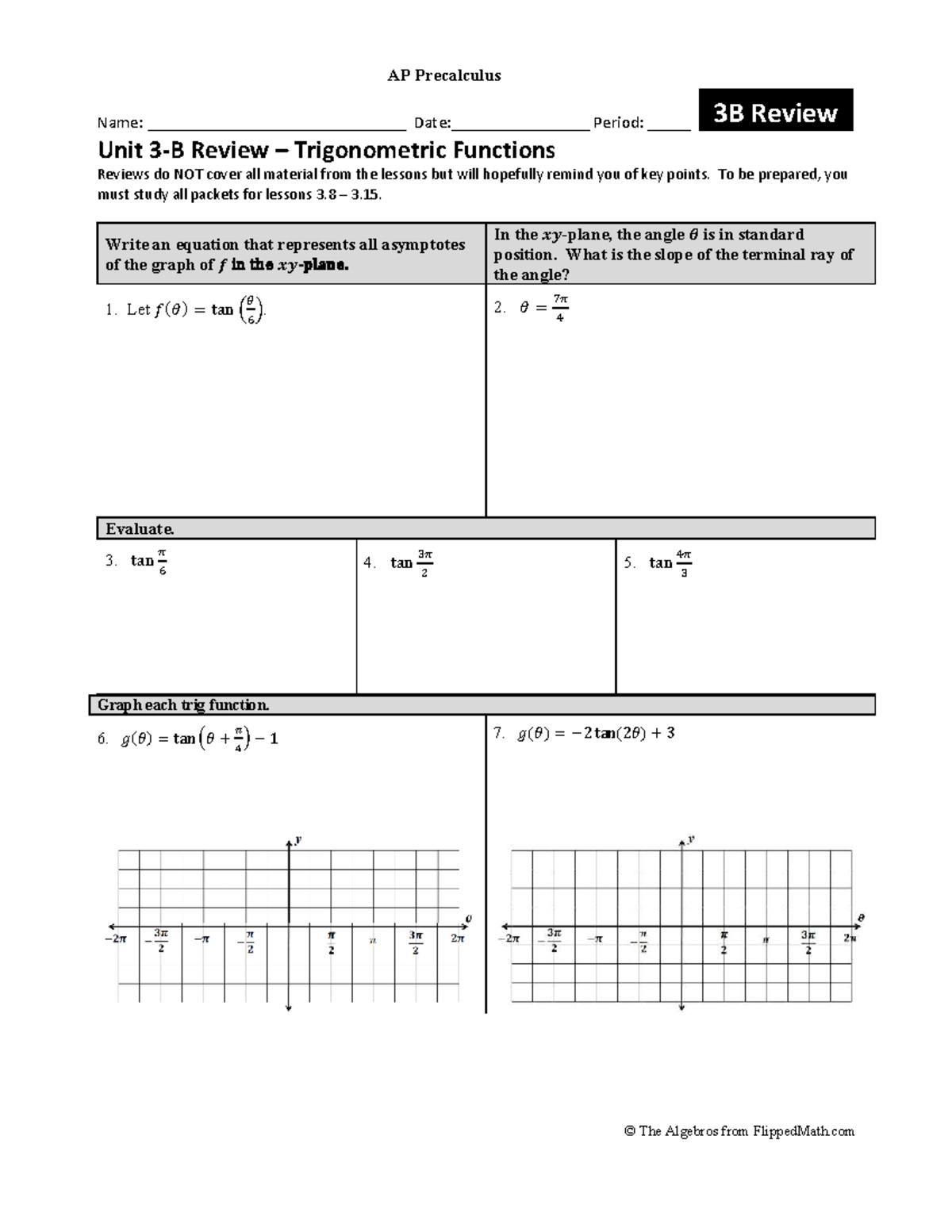 Unit 3-B Review: Trigonometric Functions - AP Precalculus Exam Prep ...