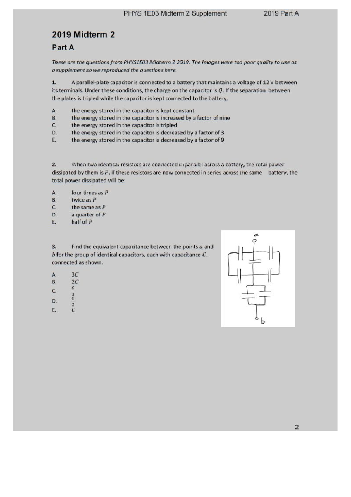 1E03 2019 Test 2 - Study Guide and Answers - Studocu