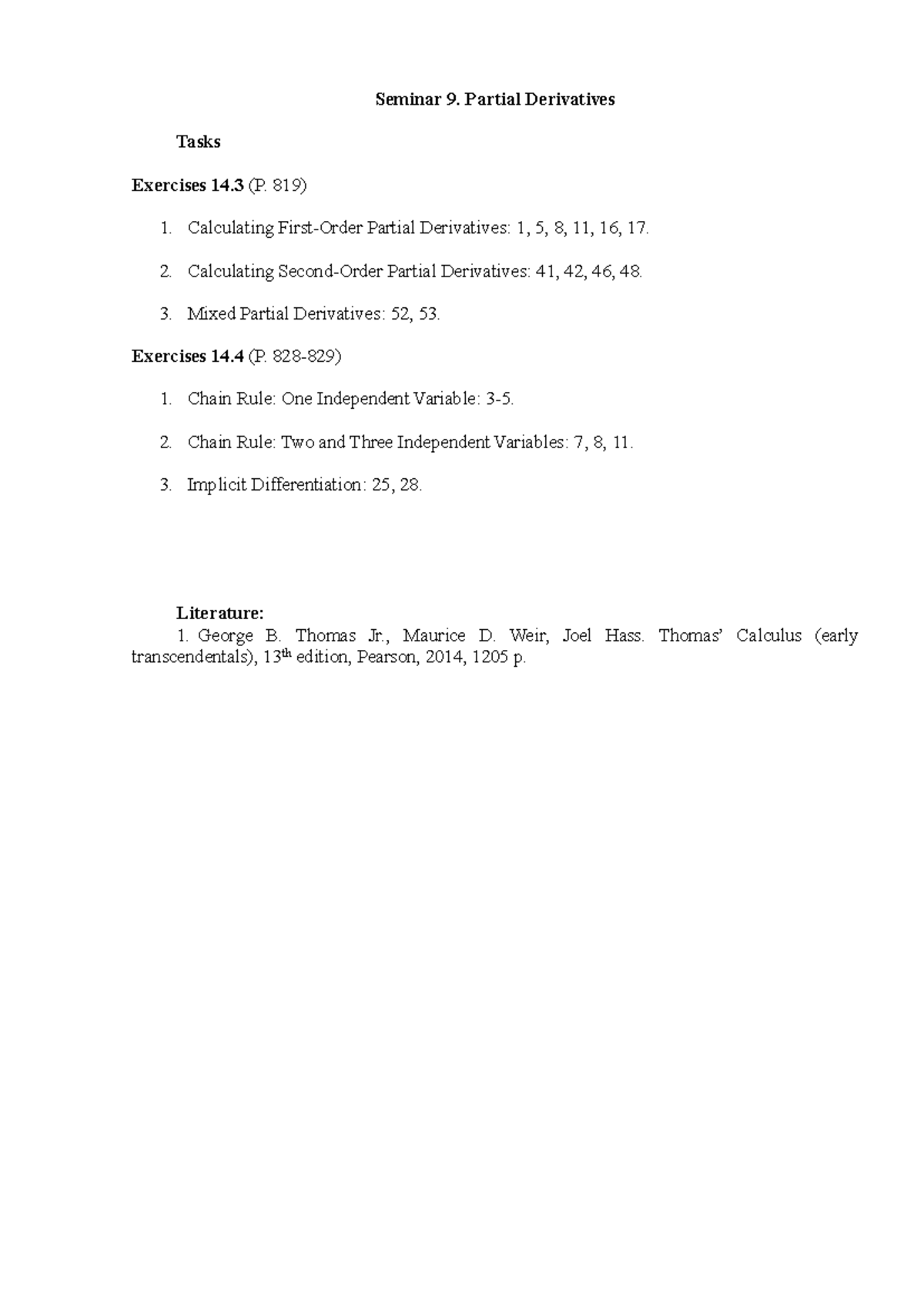 Seminar 9. Partial Derivatives - Seminar 9. Partial Derivatives Tasks ...