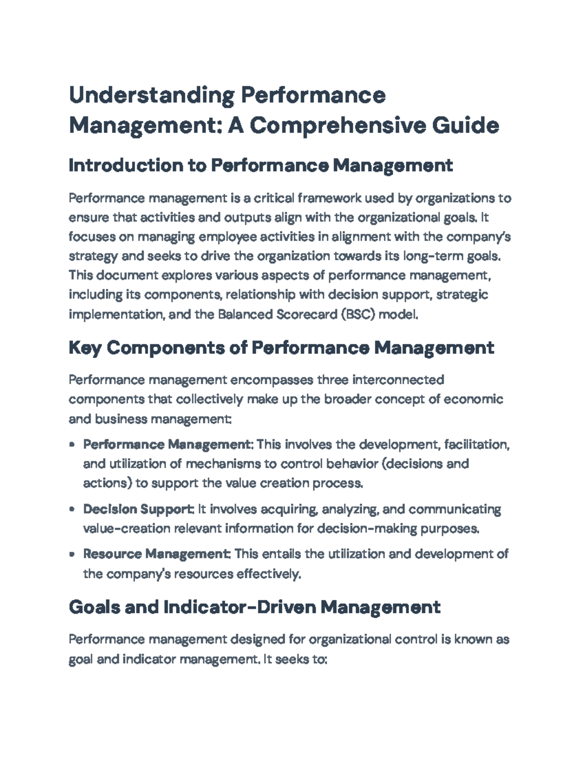Performance Management Strategies: Key Frameworks and Applications ...
