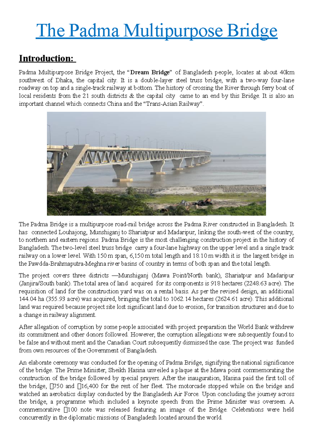 Padma Multipurpose Bridge: An In-Depth Overview of GD-2023 Project ...