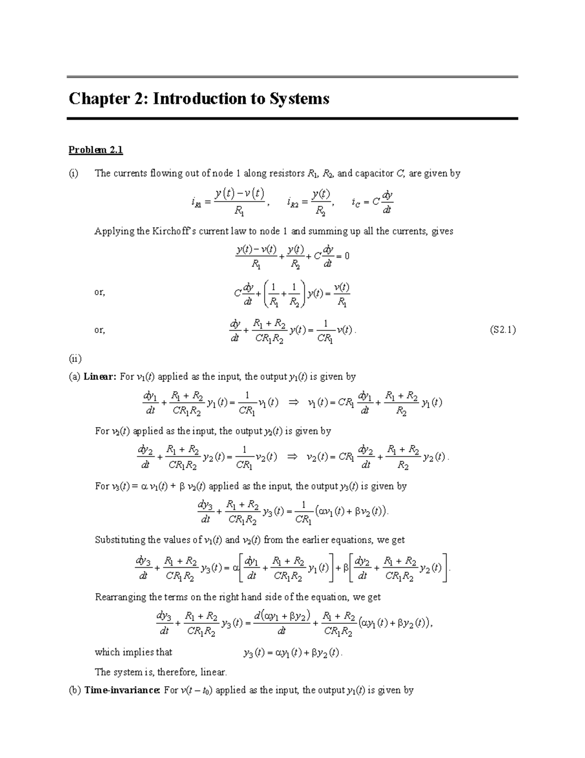 Solutions for Chapter 2: Introduction to Systems - EE 101 - Studocu