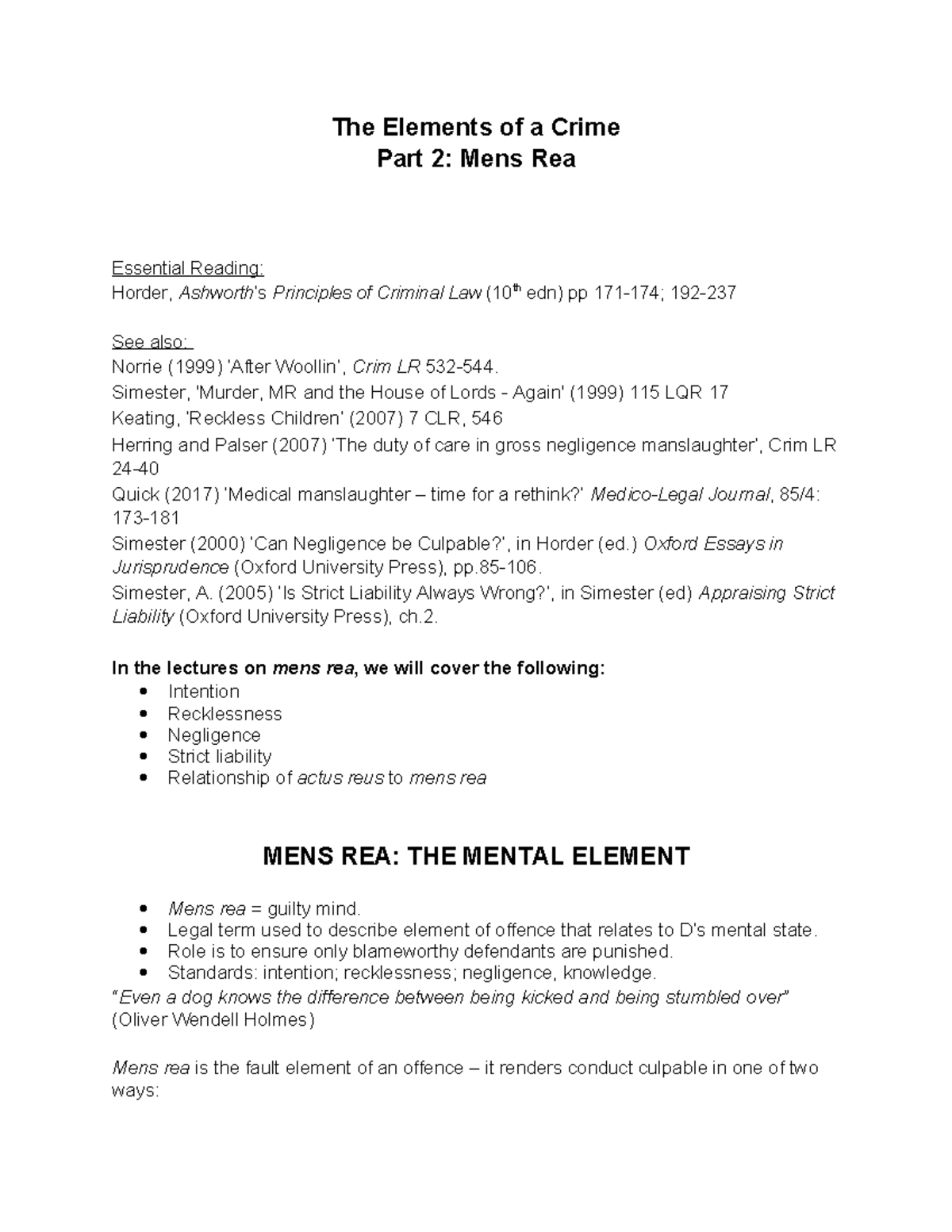 The Elements of a Crime MR 2023 (overview and reading list) - The ...